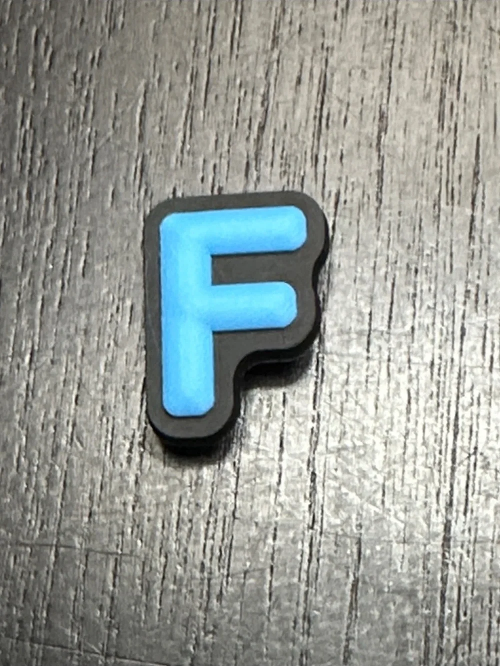 JIBBITZ Blue Letter 'F' Charm